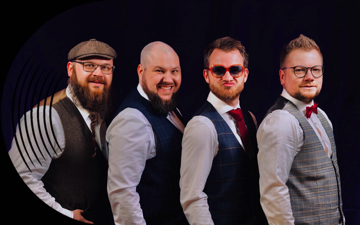 Record Men Band nebeneinander